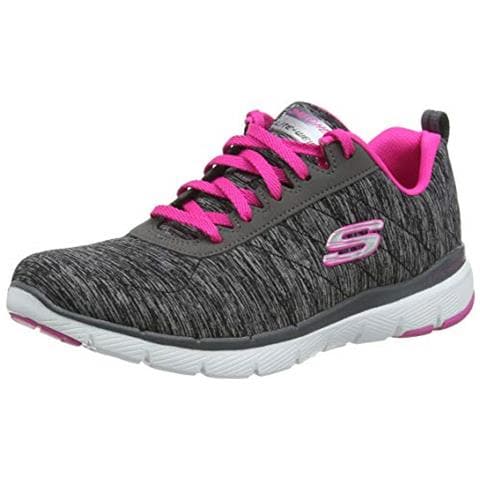 Flex Appello Di Donne 3.0-addetti Ai Formatori, Nero (nero & Charcoal Mesh / Hot Pink Trim Bkhp), 4 Uk 37 Eu - Foto 1