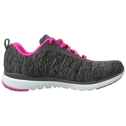 Flex Appello Di Donne 3.0-addetti Ai Formatori, Nero (nero & Charcoal Mesh / Hot Pink Trim Bkhp), 4 Uk 37 Eu - Foto 2