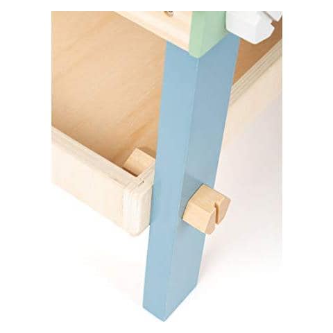 -111376 Nordic Compatto, Banco Da Lavoro Per Bambini In Legno Fsc, Con Attrezzi E Accessori Giocattoli, Multicolore, 11376 - Foto 2