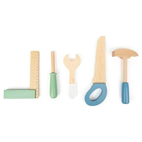 -111376 Nordic Compatto, Banco Da Lavoro Per Bambini In Legno Fsc, Con Attrezzi E Accessori Giocattoli, Multicolore, 11376 - Foto 3