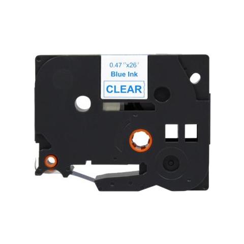 Cassetta Nastro Tz-133 Tze-133 Compatibile Brother Laminato Azzurro Su Trasparente 12mmx8m Tz133 Laminato Azzurro Su Trasparente - Foto 1