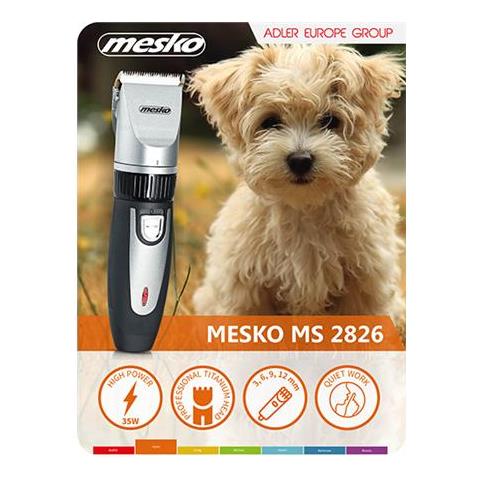 Tagliacapelli Per Animali Domestici Ms 2826 Con Filo / Senza Filo, Nero / Argento - Foto 2