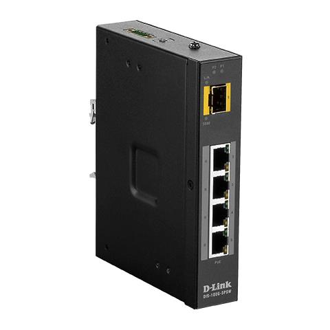 DIS-100G-5PSW Switch L2 Gigabit Ethernet 5Porte con 4 x 10/100/1000 (PoE) + 1 slot 100/1000 SFP Dedicate - Foto 1
