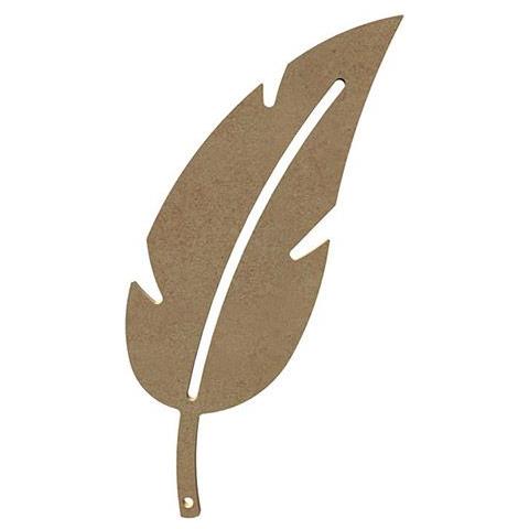 Piuma Di Legno Mdf Per Decorare - 21 X 7 Cm - Foto 1