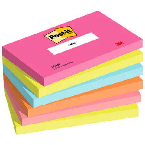 Blocco Post it - 655-POP - 76 x 127 mm - 100 Fogli - Colori Popmistic - Foto 1