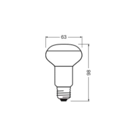 Lampadina Led Ledvance R63 E27 4.8w 350lm 2700k Ip20 36° [lv-4099854048371] - Foto 4