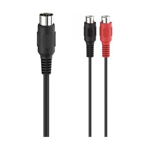 00205189 Cavo Audio 0,1 M Din (5-pin) 2 X Rca Nero, Rosso - Foto 1