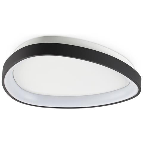 Plafoniera Contemporanea Gemini Metallo Nero Led Integrato 23w 3000k Ip20 - Foto 1