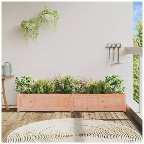 Fioriera Da Giardino 180x31x31 Cm In Legno Massello Di Douglas - Foto 3