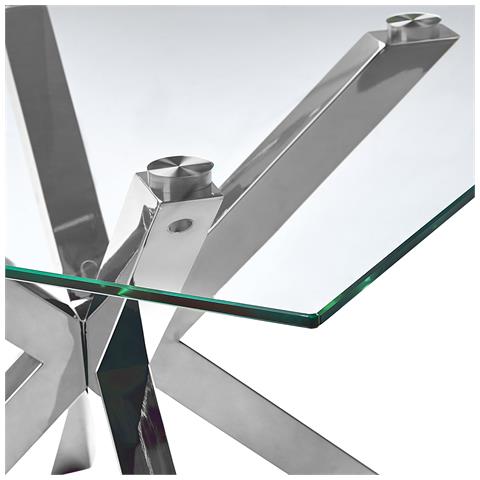 Tavolino Da Caffè Starlight Vetro Temperato Argento - Foto 2