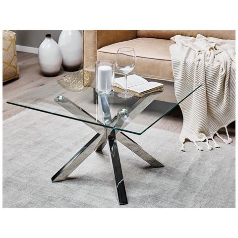 Tavolino Da Caffè Starlight Vetro Temperato Argento - Foto 1