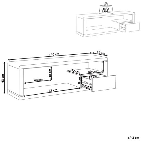 Mobile Tv Bianco E Nero Spokan - Foto 2