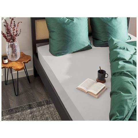 Coprimaterasso Elasticizzato Janbu Cotone Grigio Chiaro - Foto 1