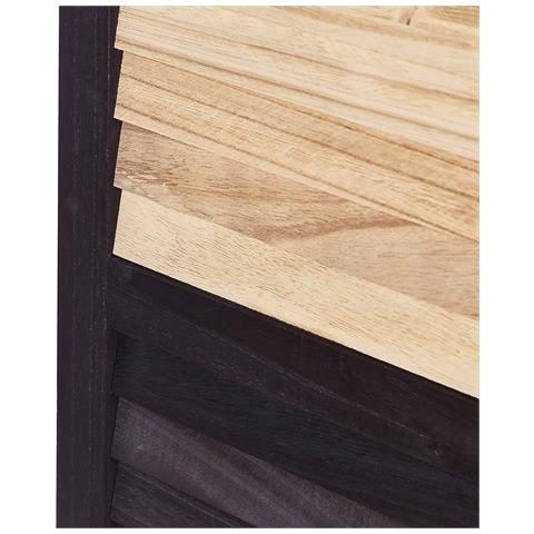 Paravento 4 Pannelli Legno Chiaro E Marrone 170 X 164 Cm Brennerbad - Foto 2