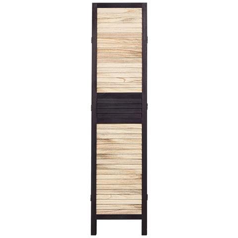Paravento 4 Pannelli Legno Chiaro E Marrone 170 X 164 Cm Brennerbad - Foto 8
