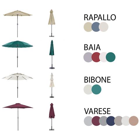 Set Da Giardino 4 Posti Metallo Marrone Scuro Con Ombrellone (16 Opzioni) Salento - Foto 6