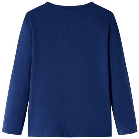 Maglietta Da Bambino A Maniche Lunghe Blu Marino 104 - Foto 2