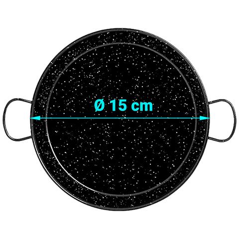 Briebe Levante Padella Per Paella Induzione 15 Cm Acciaio Smaltato, Mini Paella Degustazione  Nero - Foto 2