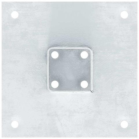 Basi per Pali Quadrate 4 pz Argento 46x46 mm in Acciaio Zincato - Foto 9