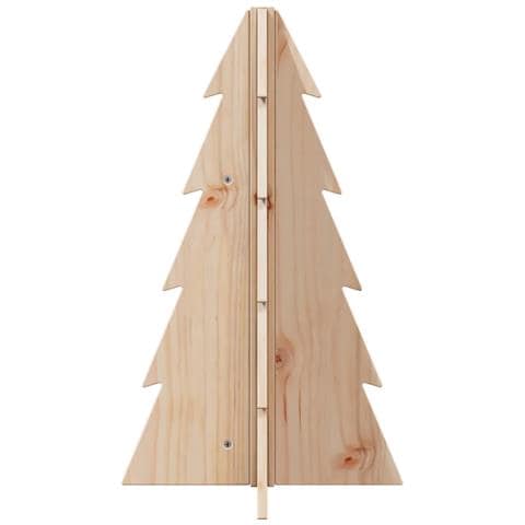 Albero Di Natale Decorativo In Legno 69,5cm Legno Massello Pino - Foto 3