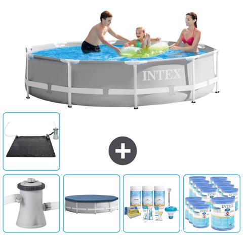 Piscina Fuori Terra - In Giro - 305x305x76 Cm - Grigio - Include Accessori Coordinati Cb18 - Foto 1