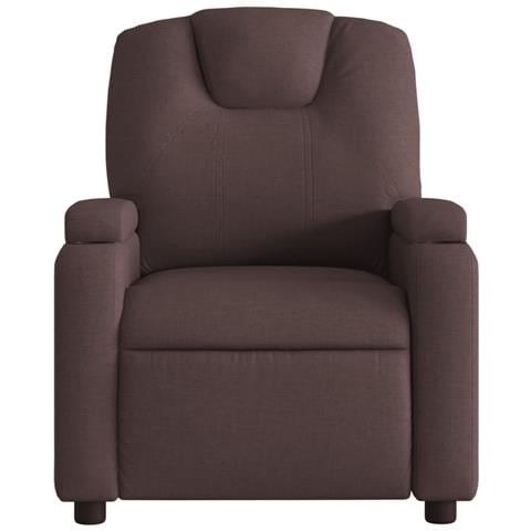 Poltrona Elettrica Reclinabile Marrone Scuro in Tessuto - Foto 9