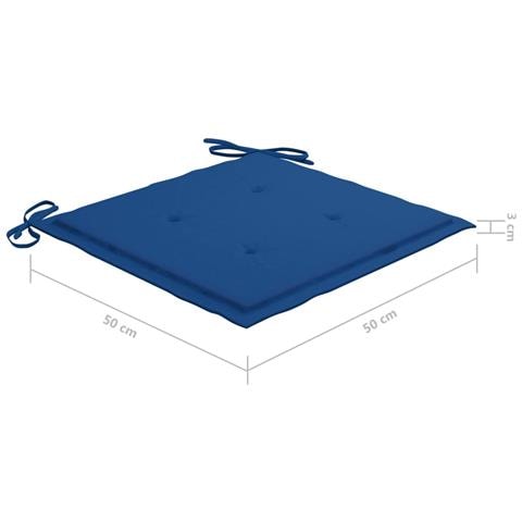 Sedie da Giardino con Cuscini 6 pz in Legno Massello di Acacia - Foto 9