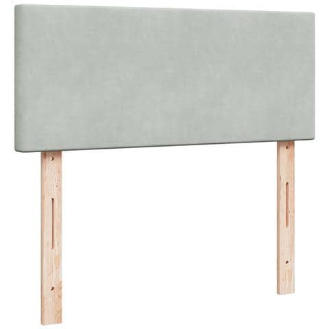 Pouf Letto con Materasso Grigio Chiaro 120x190 cm in Velluto - Foto 9