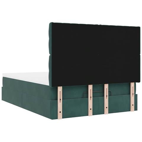 Struttura Letto Pouf con Materassi 140x200 cm in Velluto - Foto 9