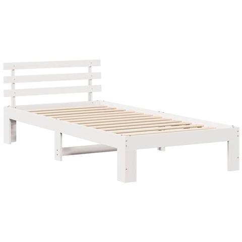 Struttura del letto Bianco 100 x 200 cm Legno massello di pino - Foto 1