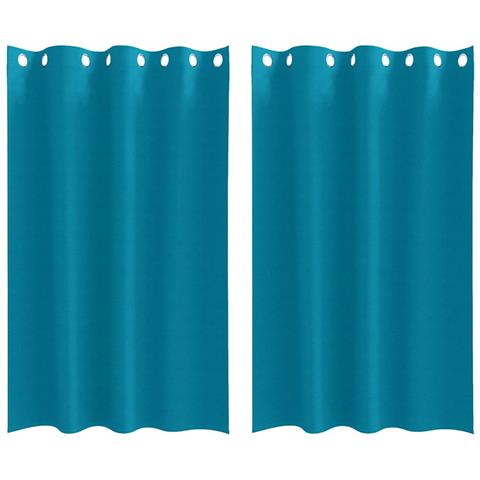 Tende con tende 2 pcs Turchese 175x140cm Poliestere - Foto 1