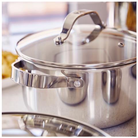 Pentola In Acciaio Inox Da 20 Cm + Coperchio - 101032 - Foto 3