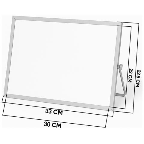 Lavagna Magnetica Cancellabile Doppia Faccia Pennarelli E Cancellino 33x22.5cm - Foto 2