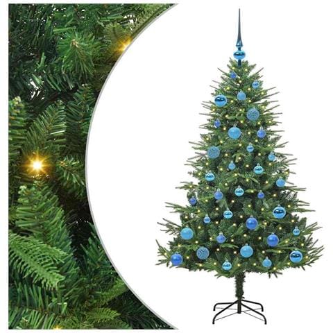 Albero di Natale artificiale preilluminato con set di palline - Foto 1