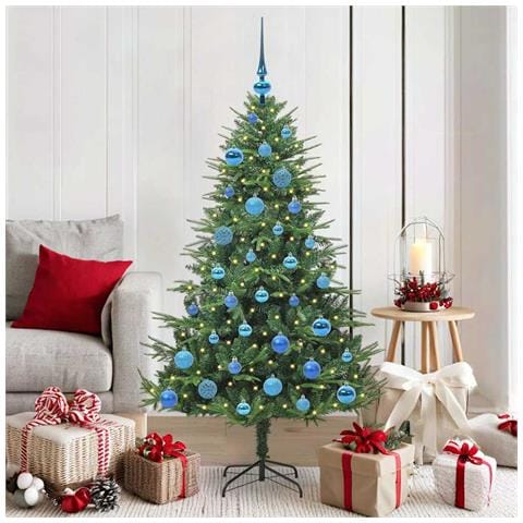 Albero di Natale artificiale preilluminato con set di palline - Foto 2
