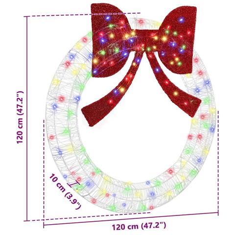 Ghirlanda con 150 LED Multicolore 120 cm Acrilico - Foto 7