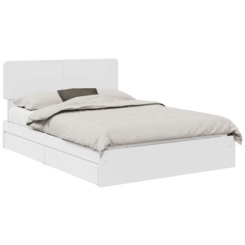 Letto con Contenitore Bianco 160 x 200 cm Legno multistrato - Foto 1