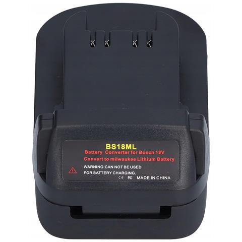Adattatore Batteria 18v Bosch A Milwaukee Bs18ml - Compatibile Con Utensili Milwaukee 18v | Uscita Usb 5v 2.1a | Materiale Abs+pc - Foto 2