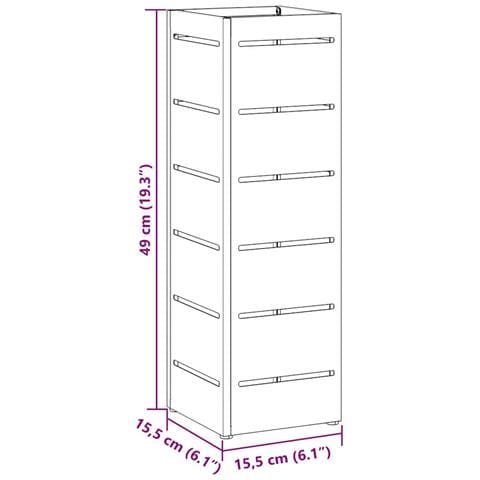 Supporto per Ombrellone Nero 15.5 x 15.5 x 49 cm Metallo - Foto 9