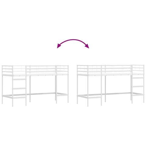 Struttura del letto loft per bambini Bianco 99,5 x 190 cm - Foto 9