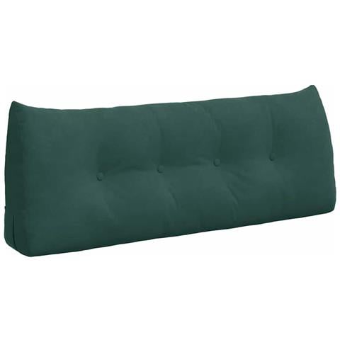 Cuscino per Schiena Verde Scuro 120 x 24 x 50 cm Velluto - Foto 1