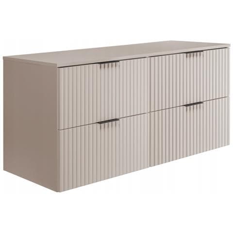 | Mobiletto - 120cm | Beige opaco - tonalità cashmere | L /H /D 120/57/46cm | Piano beige, mobili bagno, mobiletto - Foto 1