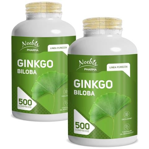 Ginkgo Biloba 500 Compresse - Estratto Secco di Foglie - Microcircolo e Circolazione (Confezione doppia) - Foto 1