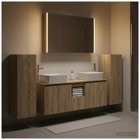Set di mobili per il bagno 6 pcs Rovere Sonoma - Foto 2