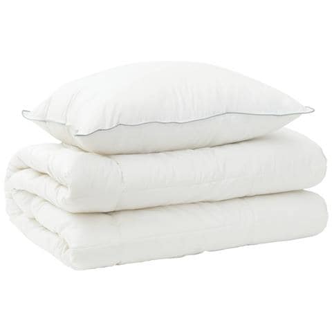Set di piumone e cuscini 2 pz 155x200 cm Inverno 450 GSM Lana - Foto 1