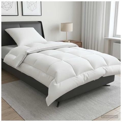 Set di piumone e cuscini 2 pz 155x200 cm Inverno 450 GSM Lana - Foto 2