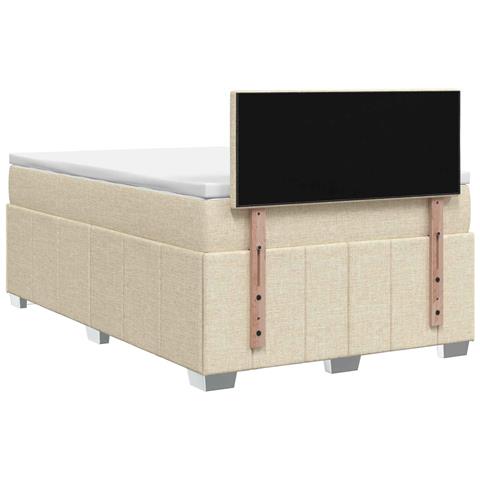 Letto box spring con materasso Crema 120 x 190 cm Tessuto - Foto 9