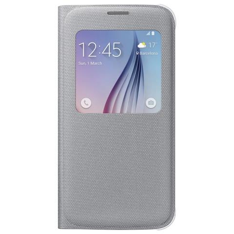 Custodia Booklet per Galaxy S6 Edge - Colore Silver - Foto 4
