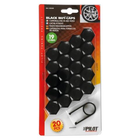 Black Nut Caps, 20 Copribulloni In Abs - Ø 19 Mm - Foto 3