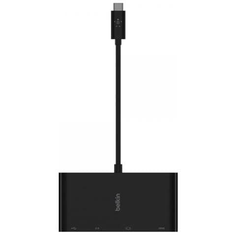 USB-C to Gigabit-Ethern. HDMI / VGA / USB-A-Adapter, black - Foto 3